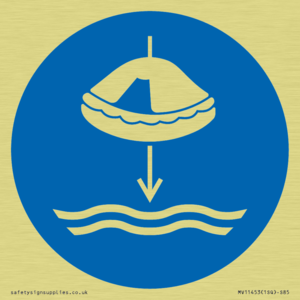 Mandatory: Lower liferaft to the water in launch sequence